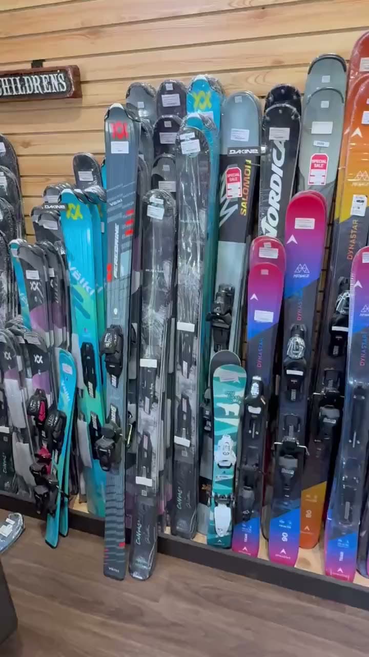 The ski wall stocked for the season